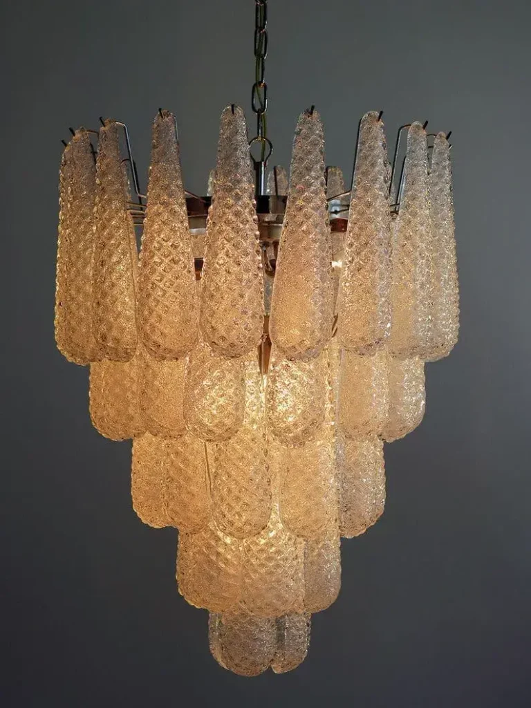 Murano lysekrone med 52 glasblade