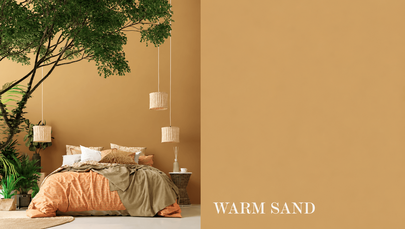 Varm beige retro maling